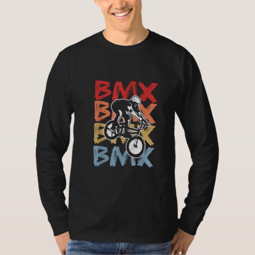 Vintage BMX Biker Gift Freestyle Stunt BMX Bike  T_Shirt