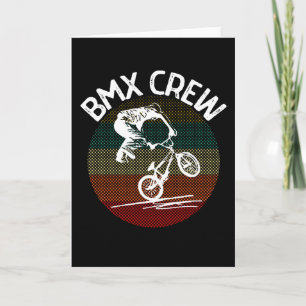 Vintage BMX Crew Track Racing Biker Card