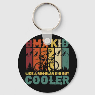 Vintage BMX Kid Like A Regular Kid But Cooler Tric Keychain