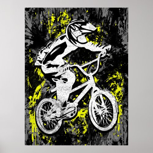 Vintage Bmx Racing _ Bmx Bike _ Bmx Poster Print