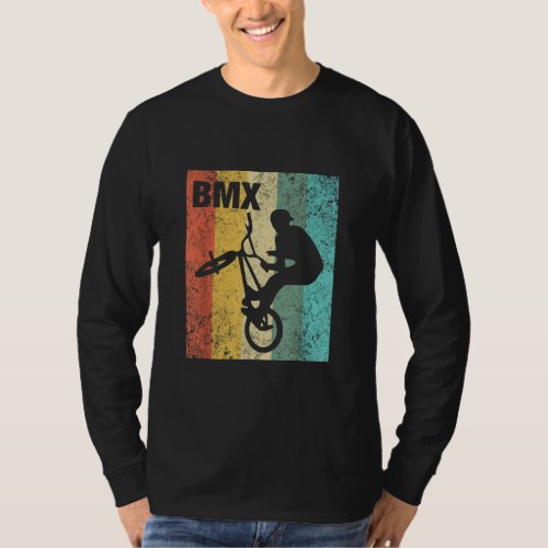 Vintage BMX Rider _ Bike Bicycle Stunt Racing  T_Shirt