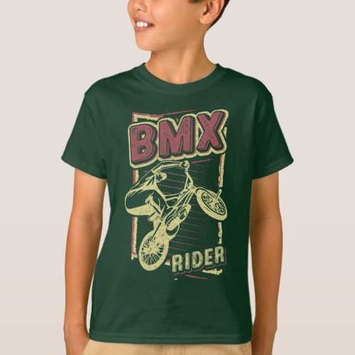 Vintage Bmx Rider _ Bmx Bike T_Shirt