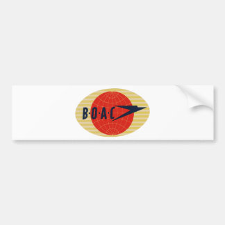 Vintage BOAC Airline Logo Bumper Sticker