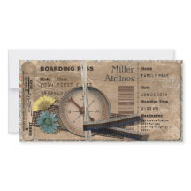 Vintage Boarding Pass Invitation