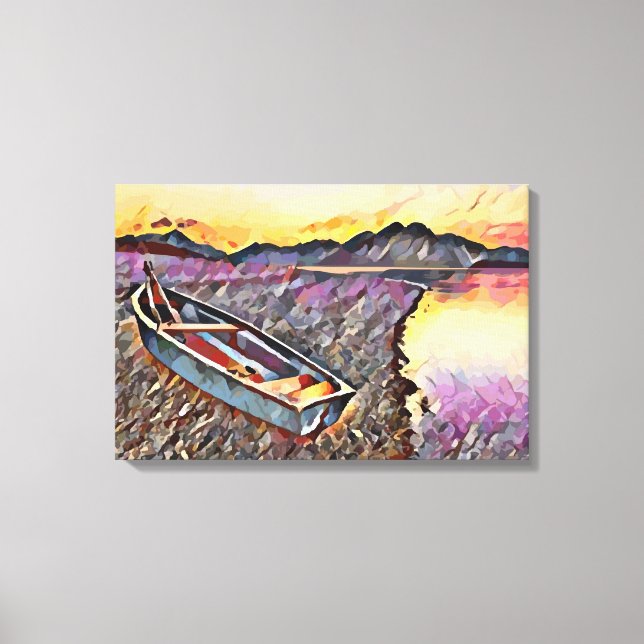 Vintage boat canvas print (Front)