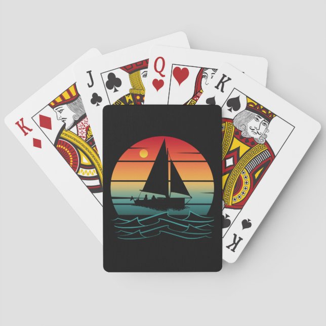 Vintage Boating Poker Cards (Back)