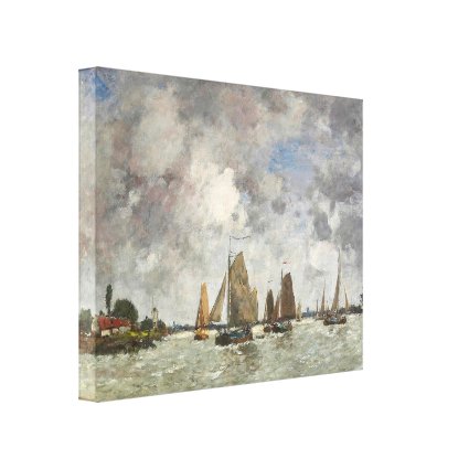 Vintage Boats on the Meuse Painting