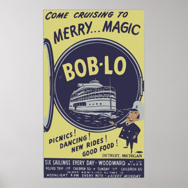 Vintage Boblo Island Poster (Front)