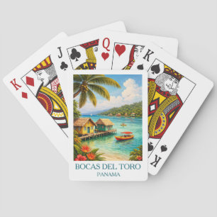 Vintage Bocas del Toro Panama Travel Tropical Poker Cards
