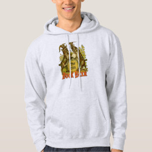 Vintage Bock Beer Poster: Antique Goat Saloon Bar Hoodie