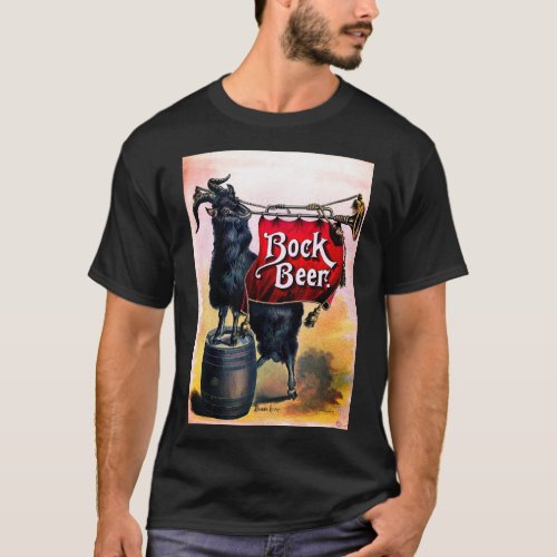 Vintage Bock Beer Poster T_Shirt