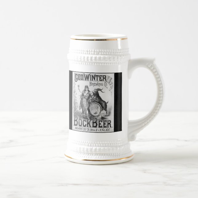 Vintage Bock Beer Stein (Right)