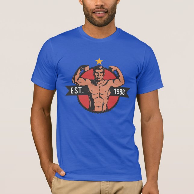 Vintage Bodybuilder EST 1988 T-Shirt (Front)