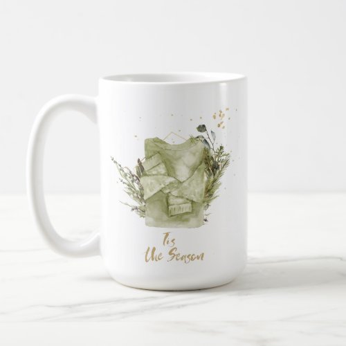 Vintage Bohemian Christmas Watercolor Gift Coffee Mug