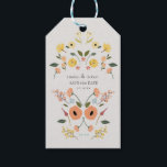 Vintage Bohemian Floral Photo Save the Date Gift Tags<br><div class="desc">Send our these beautiful boho floral save the date cards to friends and family  to announcement your wedding date. Customize with your wording and photo to the backside.</div>