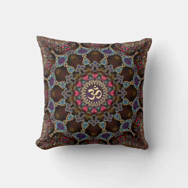 Vintage Bohemian Spiritual Aum Cushion / Pillow | Zazzle
