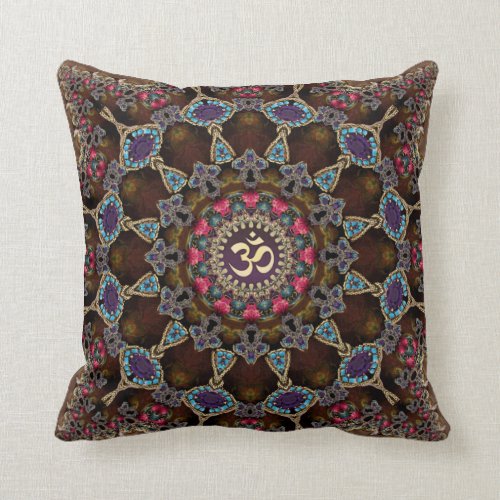 Vintage Bohemian Spiritual Aum Cushion / Pillow