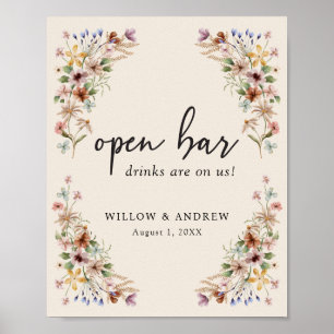 Vintage Boho Bar Poster