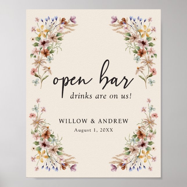 Vintage Boho Bar Poster (Front)