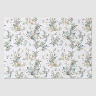 Vintage Boho Botanical Floral Butteflies Decoupage Tissue Paper