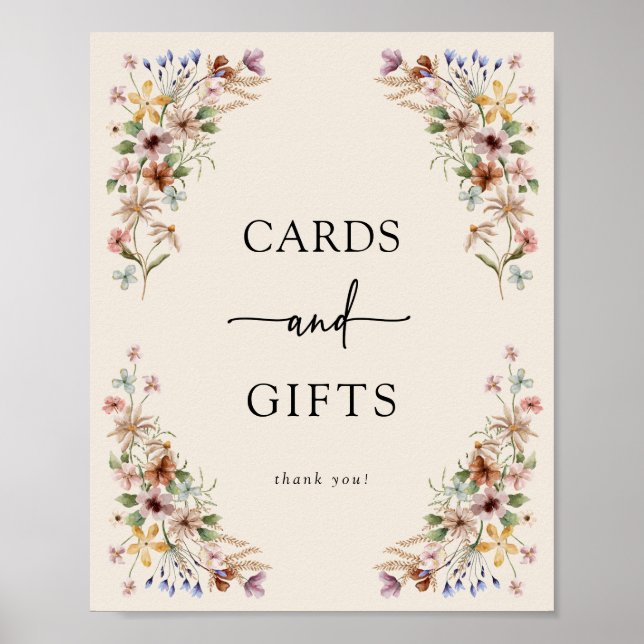 Vintage Boho Cards and Gifts Sign (Front)