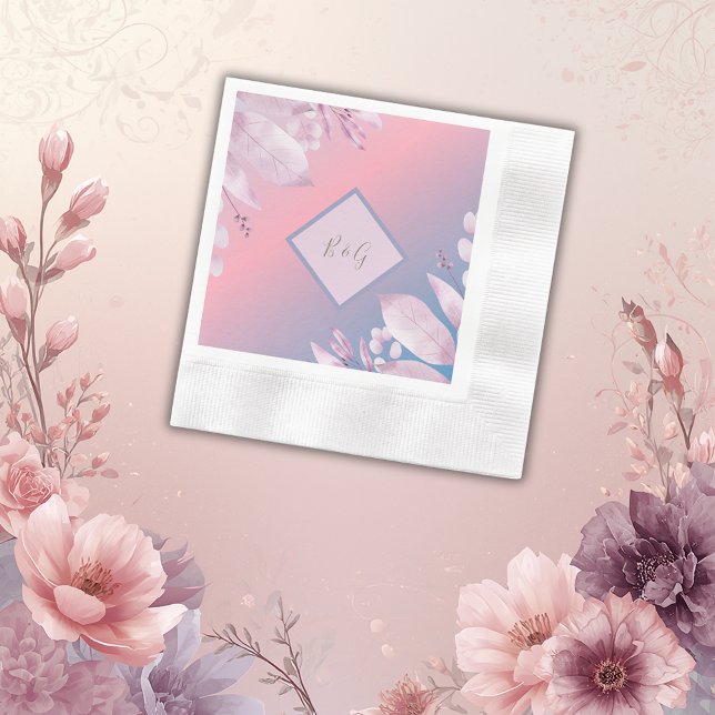 vintage boho chic greenery wedding napkins (Creator Uploaded)