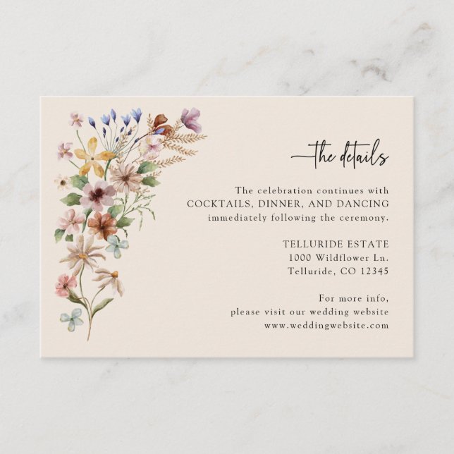 Vintage Boho Detail Enclosure Cards (Front)