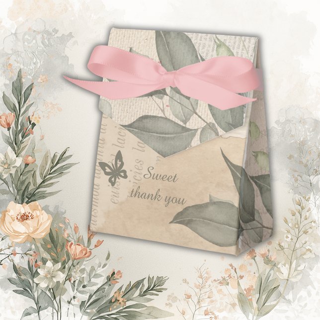 vintage boho eucalyptus greenery wedding  favor boxes (Creator Uploaded)