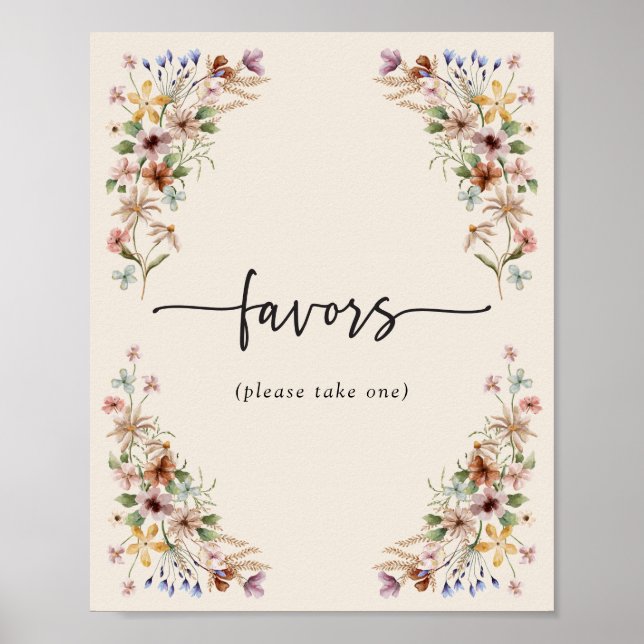 Vintage Boho Favors Poster (Front)
