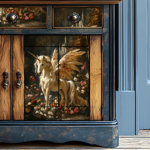 Vintage Boho Feathered Fairy Horse Unicorn Craft Tissue Paper