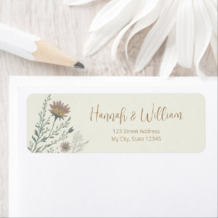 Vintage Boho Floral Return Address Label