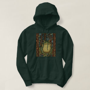 Vintage boho forest frog hoodie