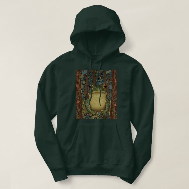 Vintage boho forest frog hoodie (Design Front)