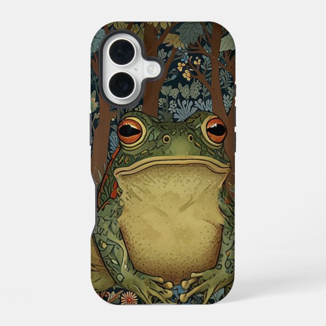 Vintage boho forest frog iphone case (Back)
