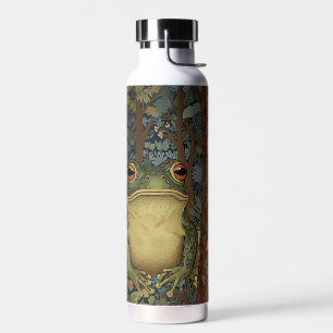 Vintage boho forest frog water bottle