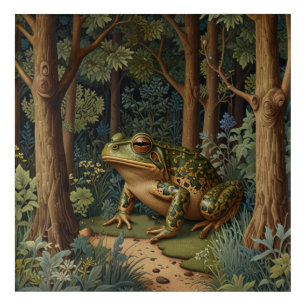 Vintage boho frog woodland forest acrylic print