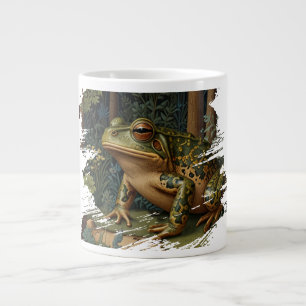 Vintage boho frog woodland forest giant coffee mug