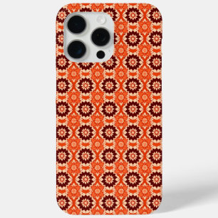 Vintage Boho Geometric Floral Pattern iPhone 15 Pro Max Case