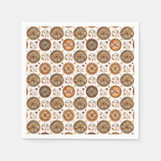 Vintage Boho Sunburst Medallion Floral Pattern Napkins