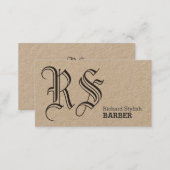 Vintage bold initials style cover business card (Front/Back)