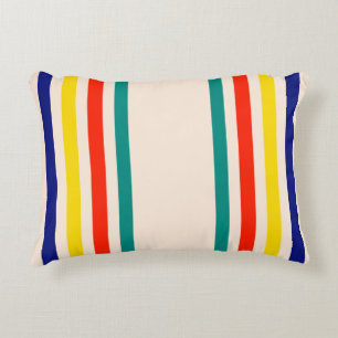 Vintage Bold Striped Accent Pillow