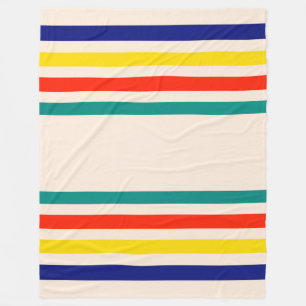 Vintage Bold Striped Fleece Blanket