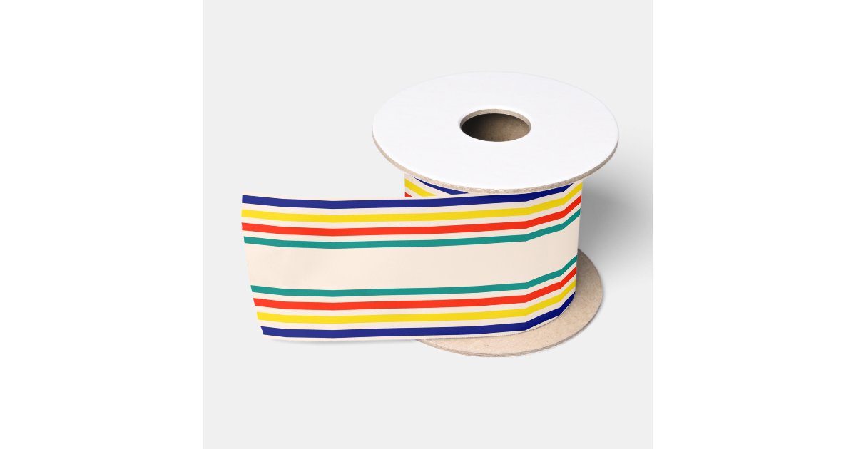 Bold Ribbon Vintage Bold Striped Ribbon | Zazzle