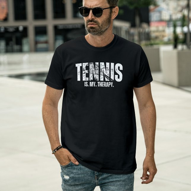 Vintage Bold Tennis is My Therapy T-Shirt (Creator Uploaded)