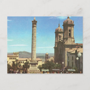 Vintage Bolivia, Polosi, Cathedral Column Postcard