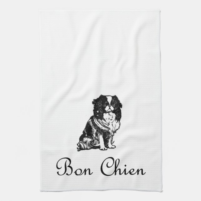 Vintage Bon Chien Good Dog Pet Towel (Vertical)
