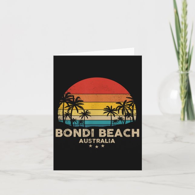 Vintage Bondi Beach - Australia Beach Souvenir  Card (Front)
