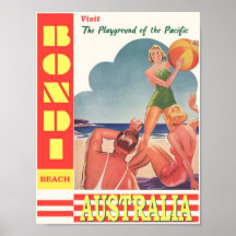 Vintage Bondi Beach Australia Travel 
