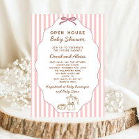Vintage Bonjour Bebe Open House Girl Baby Shower