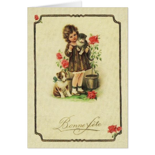 Vintage Bonne F te French Birthday Card Zazzle